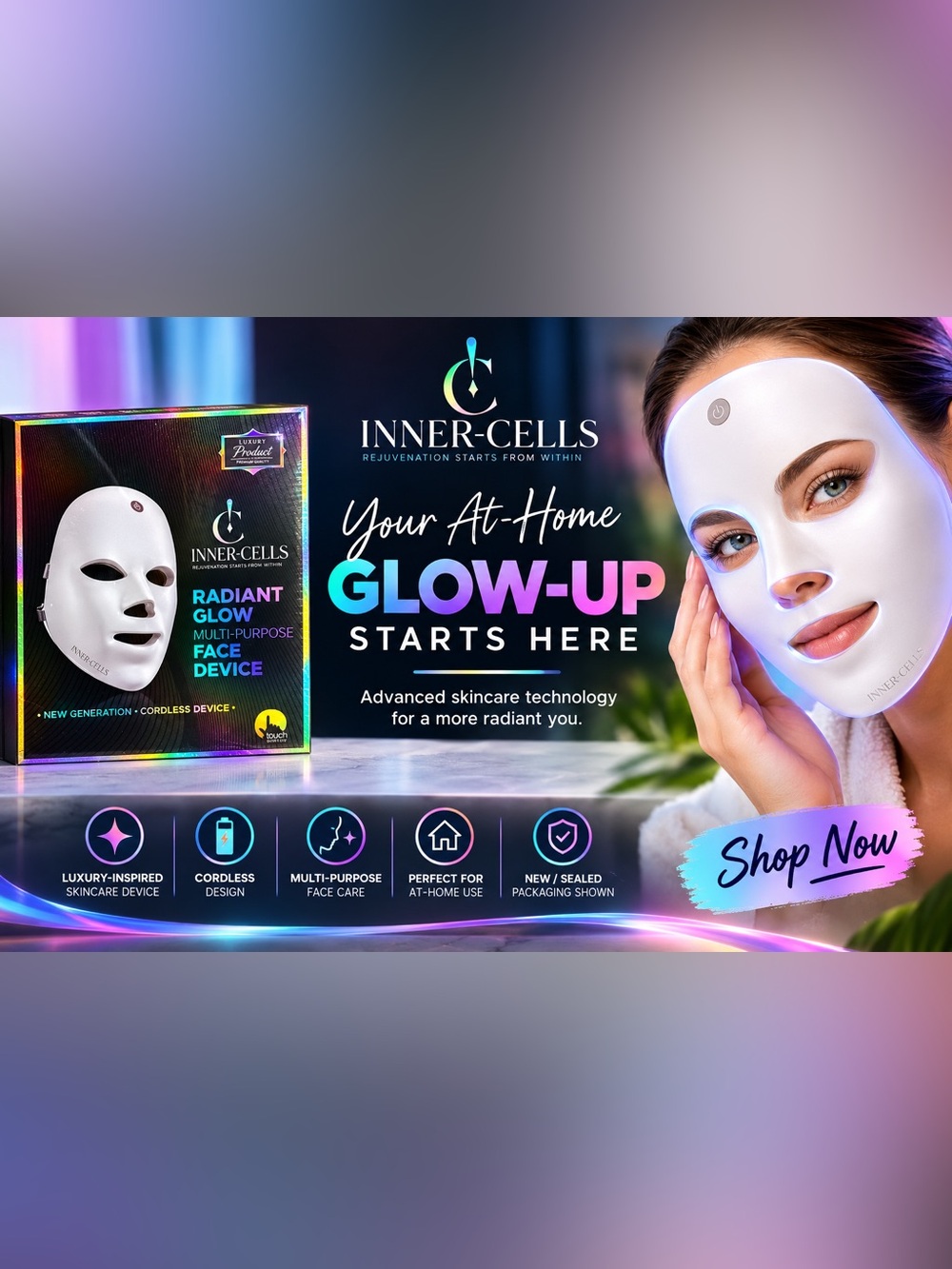 Inner-Cells Radiant Glow Multi-Purpose Face Device - Picture 3 of 8